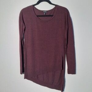 Express Asymmetrical Hem Knit Pullover Sweater